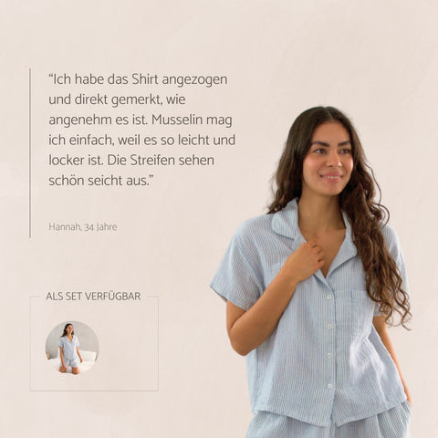 BRISA | Pyjama Shirt aus EasyMusselin