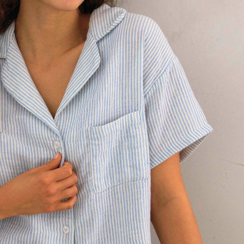 BRISA | Pyjama Shirt aus EasyMusselin