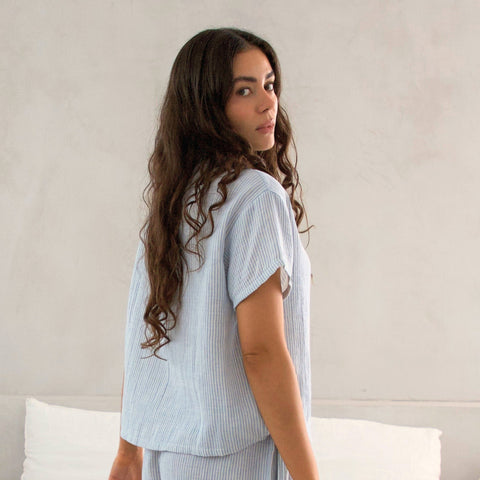 BRISA | Pyjama Shirt aus EasyMusselin