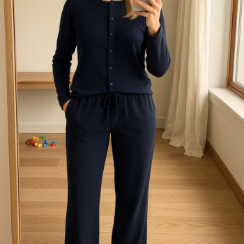 LUNA | Langes Pyjama Set aus ComfortRib