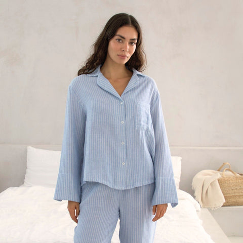 RIA | Pyjama Bluse aus EasyMusselin