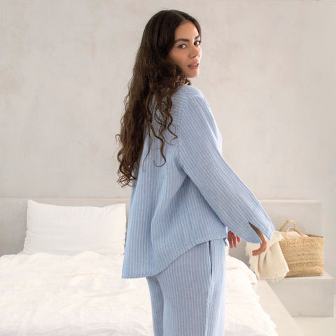 RIA | Pyjama Bluse aus EasyMusselin