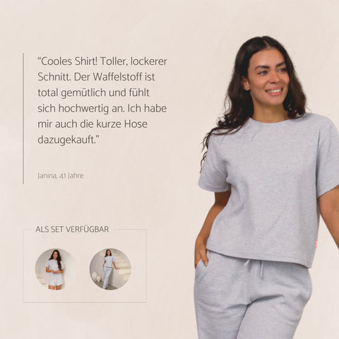 SIERRA | Boxy Shirt aus LoungeWaffle