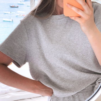 SIERRA | Boxy Shirt aus LoungeWaffle