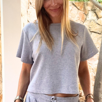 SIERRA | Boxy Shirt aus LoungeWaffle