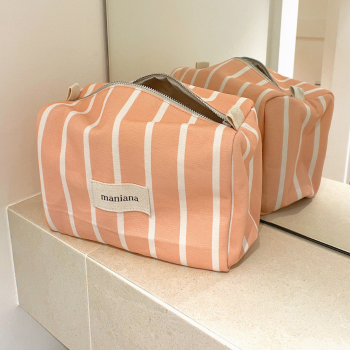 SOLEA | Großzügige Kosmetiktasche aus Baumwolle