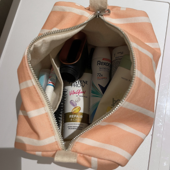 SOLEA | Großzügige Kosmetiktasche aus Baumwolle