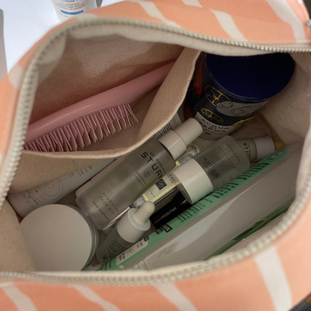 SOLEA | Großzügige Kosmetiktasche aus Baumwolle